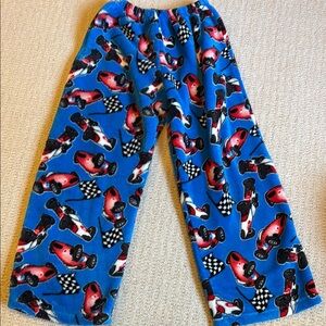 Kids Racing Car Pajama Pants - Blue and Red
